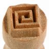 MKM Square Spiral 1.5cm wood stamp